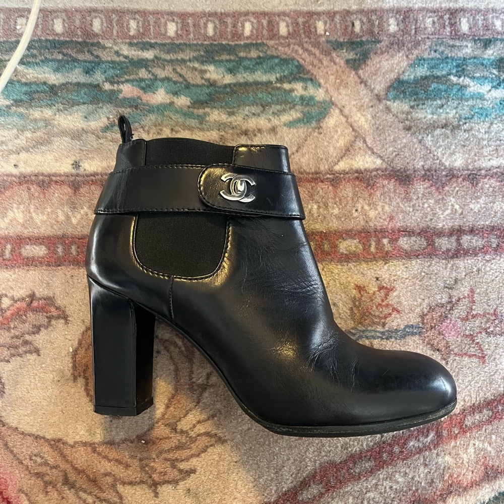Chanel CC coco logo Woman’s Turnlock Ankle Booties